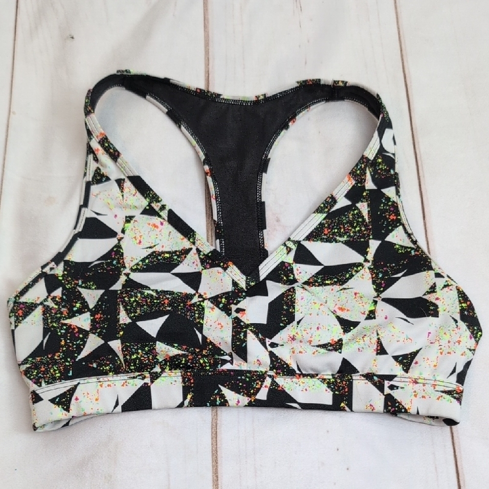 Victoria Sport Victorias Secret size Small Neon Sprinkle Splatter Racerback
